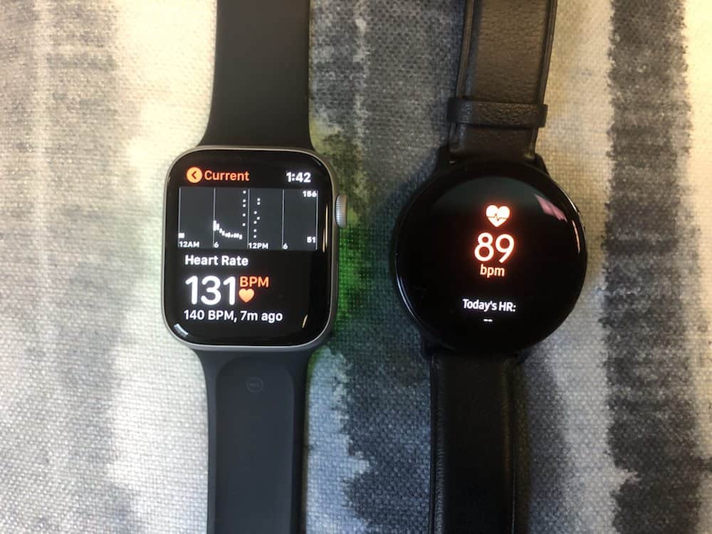 Apple Watch heart rate monitor vs. Samsung Galaxy Active2 Heart Rate Monitor Comparison