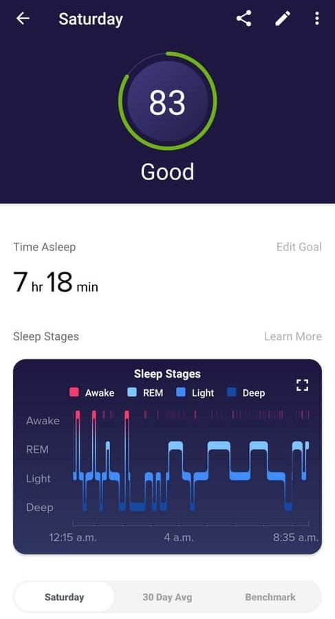 fitbit versa 2 sleep app
