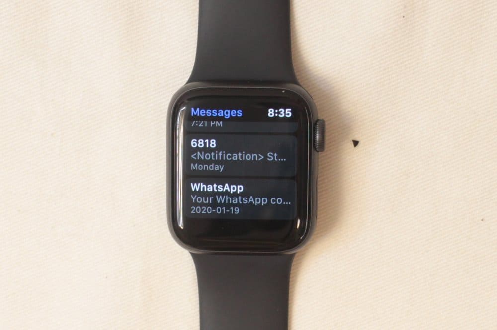apple watch message log