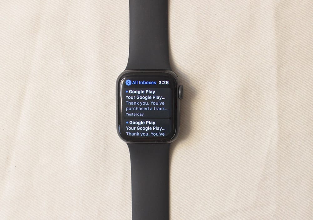 apple watch 5 email