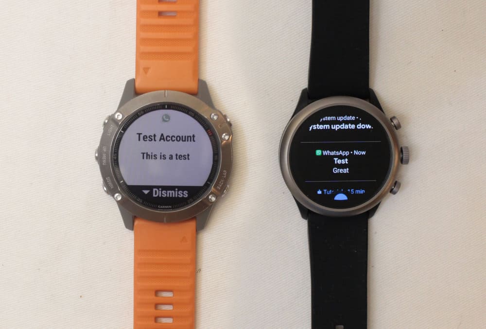Garmin Fenix 6 vs Fossil Sport Smartwatch texting