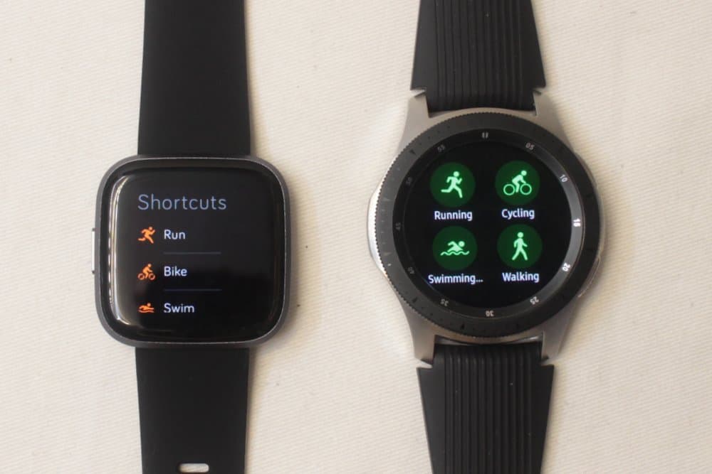 galaxy watch vs fitbit versa 2 exercise