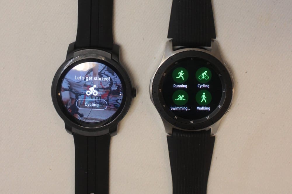ticwatch e2 vs samsung galaxy watch/active 2 exercises