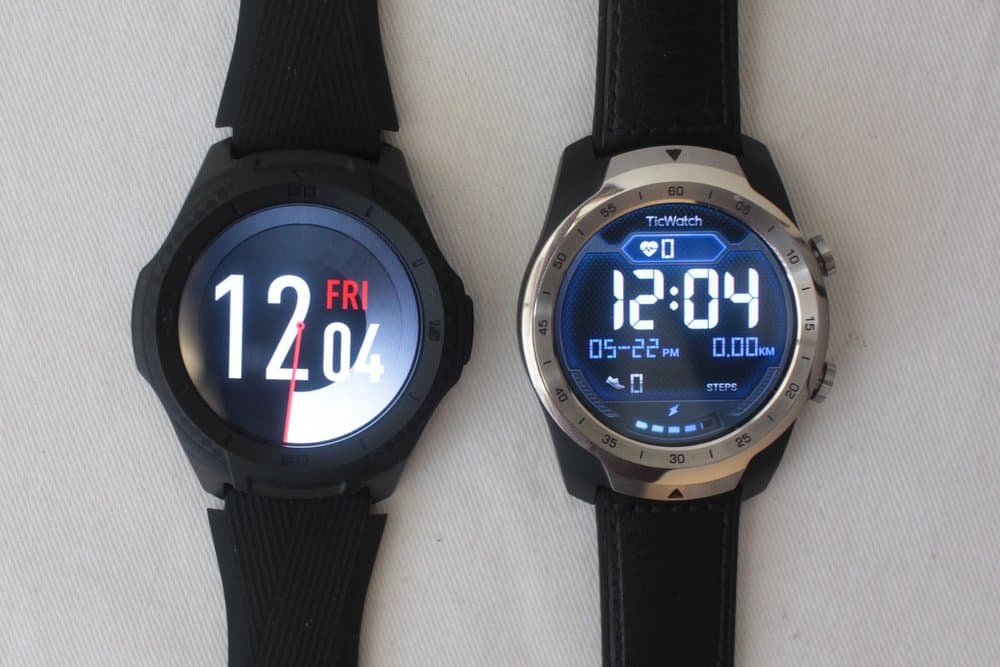 ticwatch s2 vs ticwatch pro watch faces