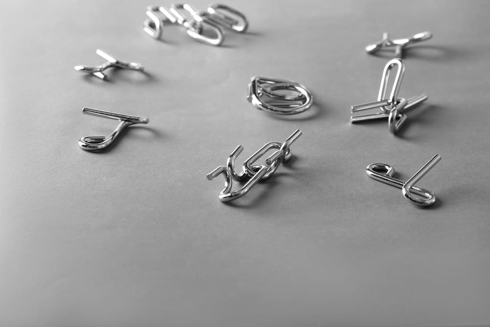 Silver puzzle rings