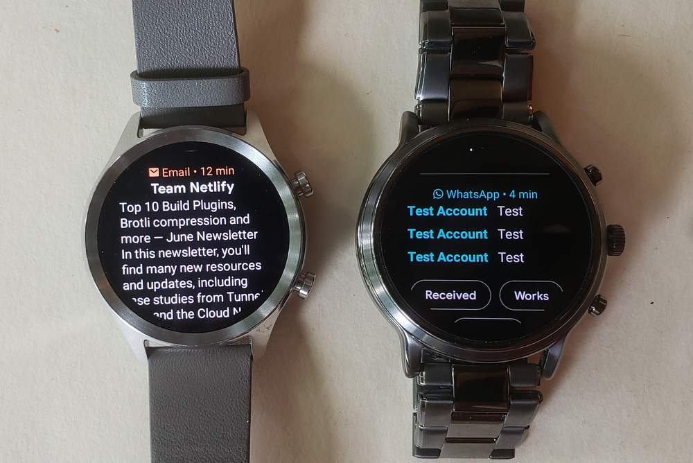 ticwatch c2 vs fossil gen 5 carlyle email texts