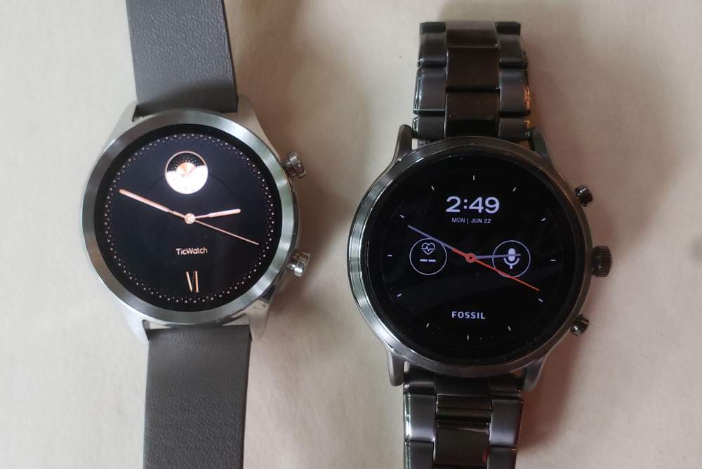 ticwatch c2 vs fossil gen 5 carlyle watch faces