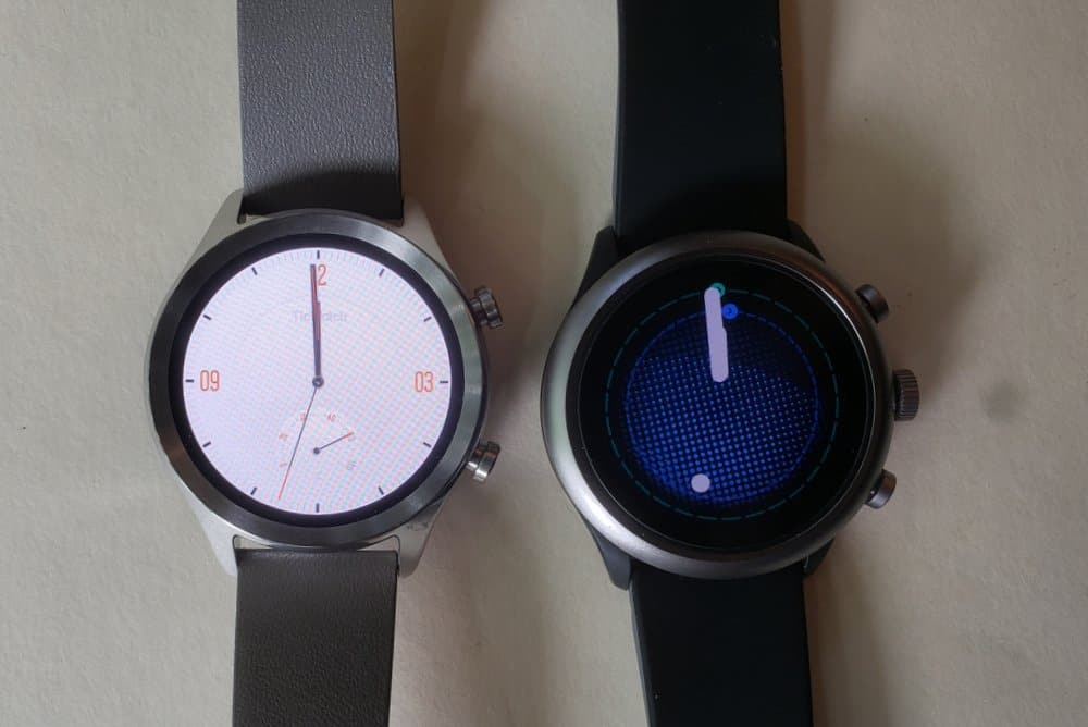 ticwatch c2 vs fossil sport smartwatch main screen