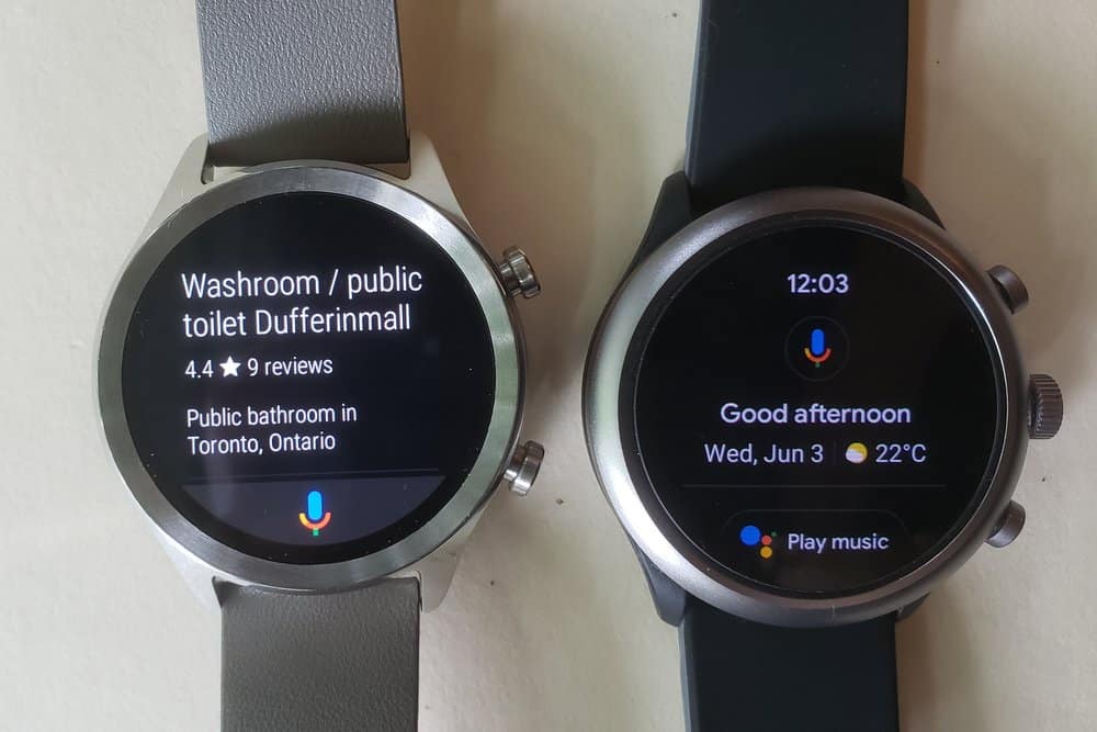 ticwatch c2 vs fossil sport smartwatch google assistant