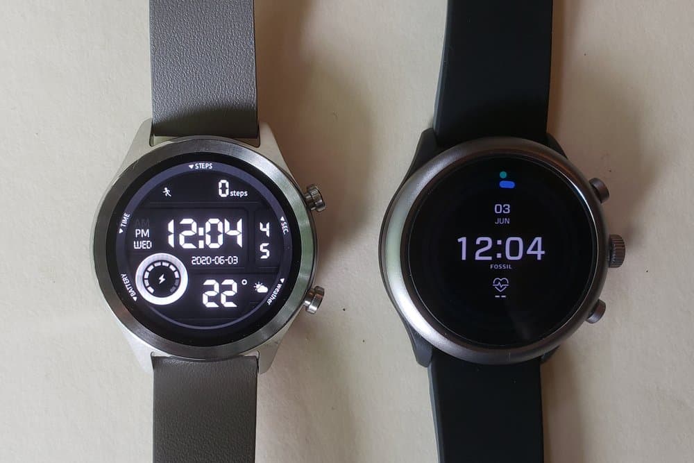 ticwatch c2 vs fossil sport smartwatch watch faces