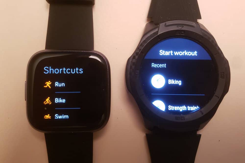 Ticwatch S2 vs Fitbit Versa 2 google fit fitbit exercise