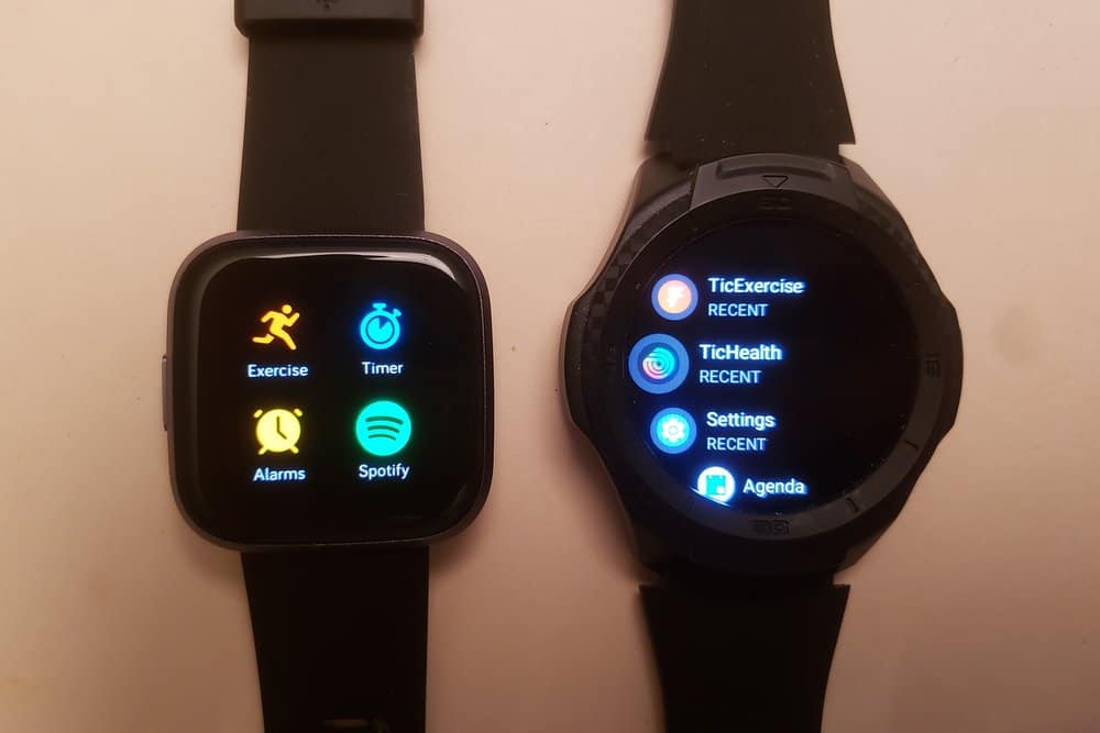 Ticwatch S2 vs Fitbit Versa 2 apps