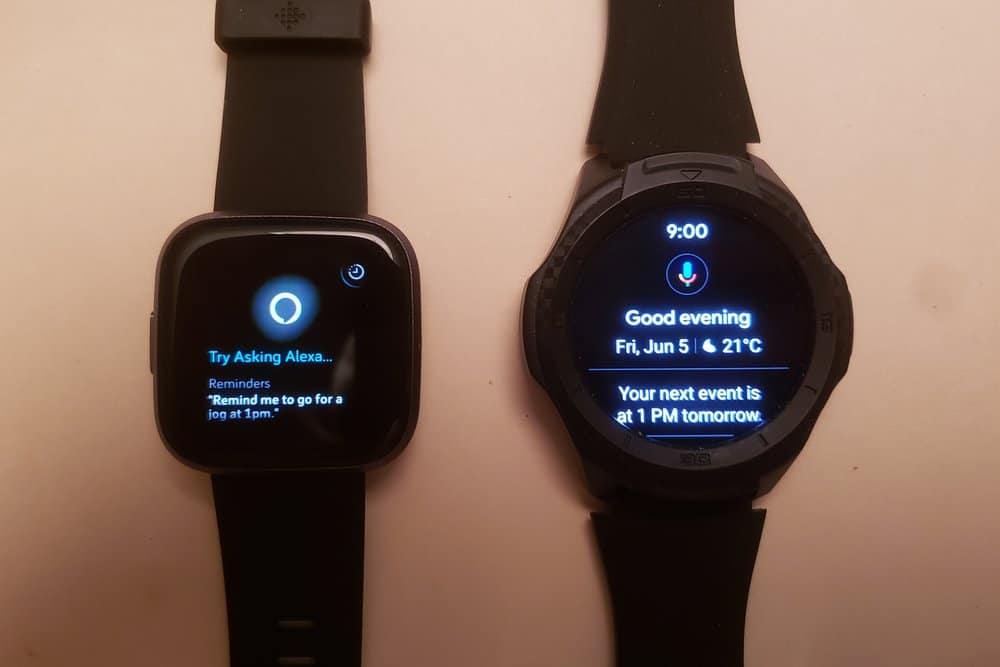 Ticwatch S2 vs Fitbit Versa 2 google assistant amazon alexa