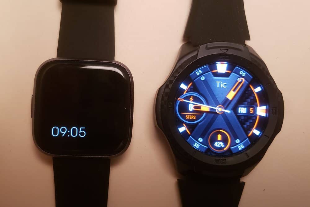 Ticwatch S2 vs Fitbit Versa 2 watch faces