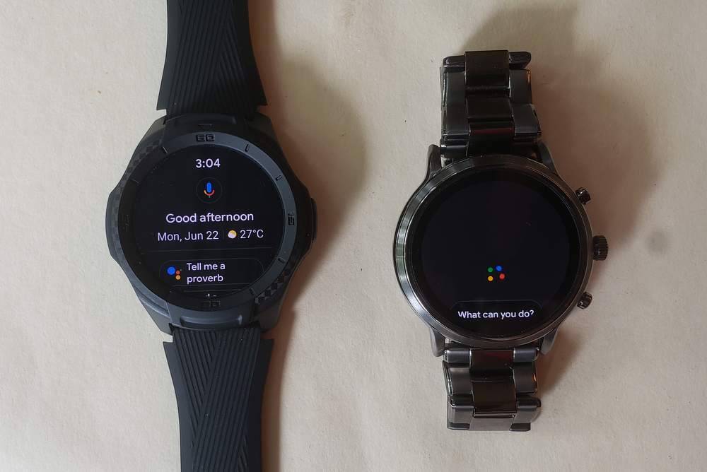 ticwatch s2 vs fossil gen 5 carlyle google assistant