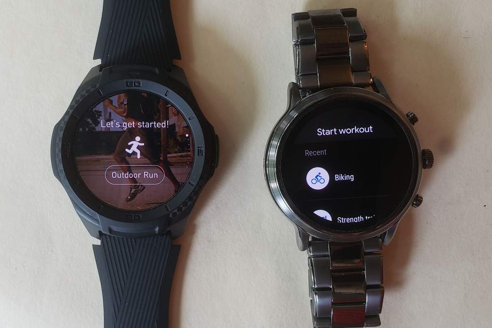 ticwatch s2 vs fossil gen 5 carlyle exercise 