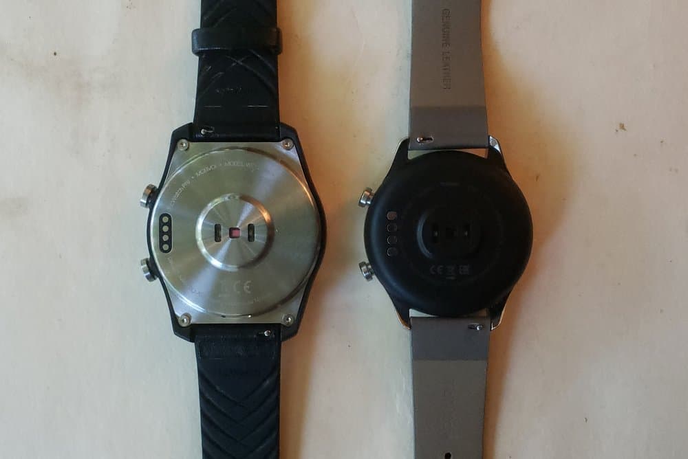 Ticwatch C2 vs Ticwatch Pro back heart rate sensor
