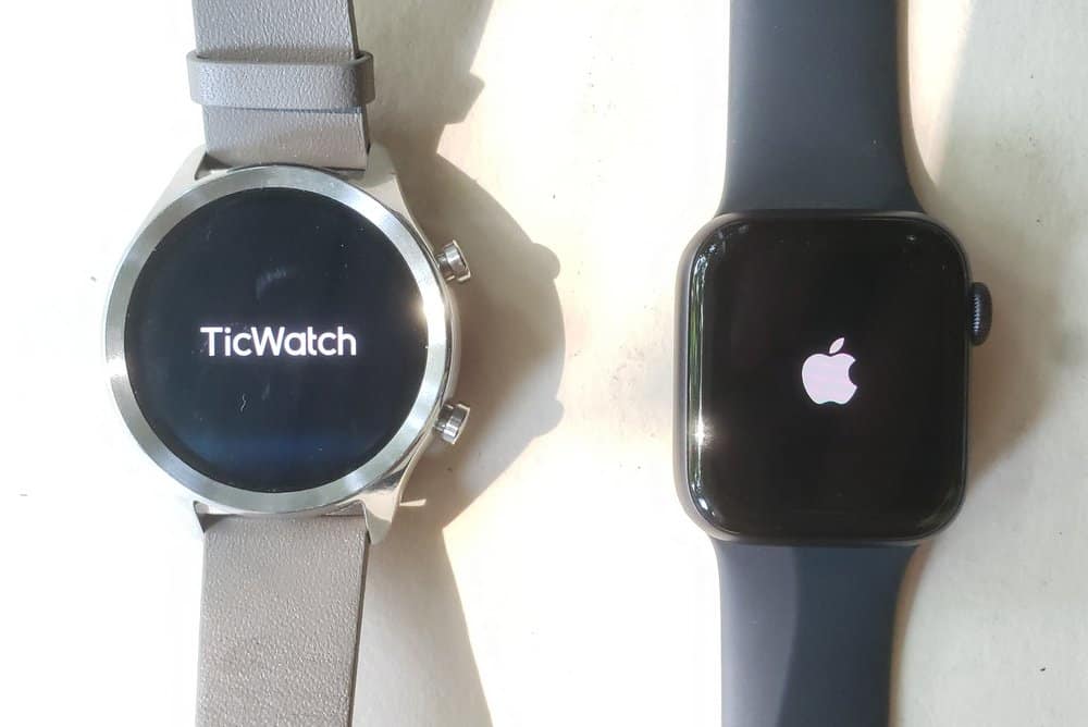 ticwatch c2 vs apple watch series 5 start up screen