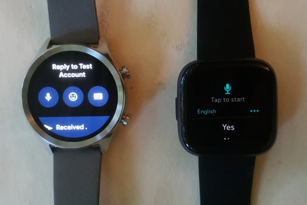 Ticwatch C2 vs Fitbit Versa 2 reply to messages