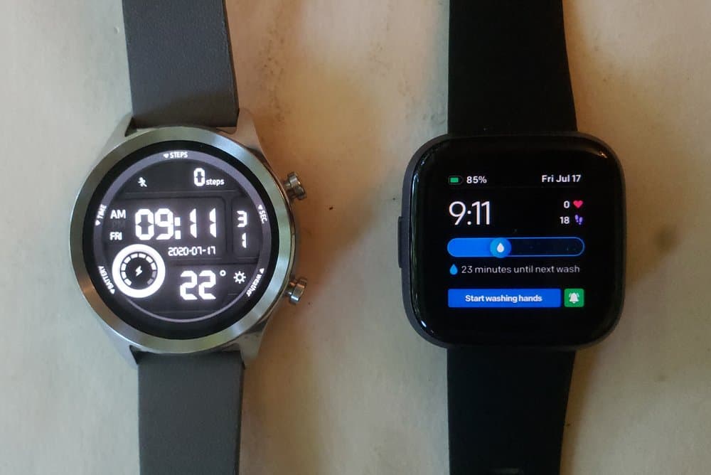 Ticwatch C2 vs Fitbit Versa 2 watch faces