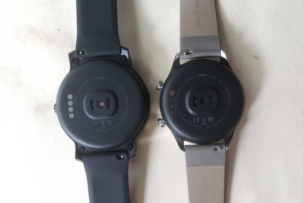 Ticwatch C2 vs Ticwatch E2 heart rate sensor