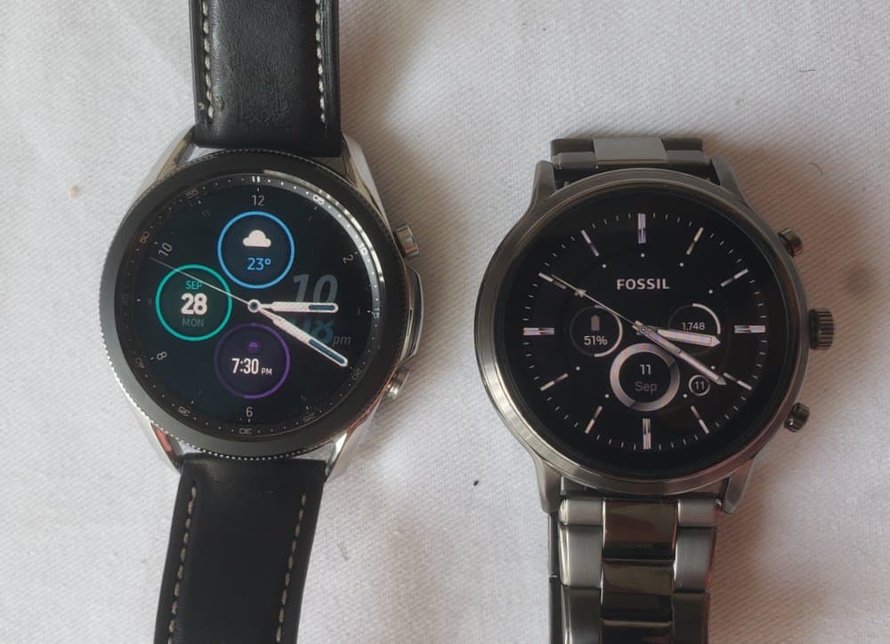Samsung Galaxy Watch 3 vs Fossil Gen 5 Carlyle main screen
