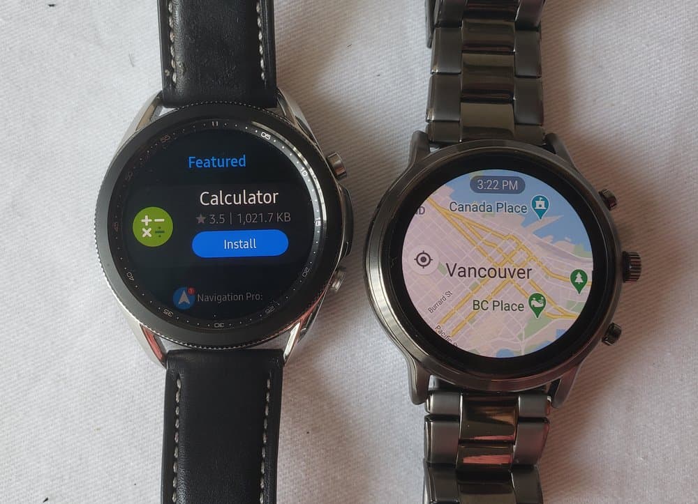 Samsung Galaxy Watch 3 vs Fossil Gen 5 Carlyle app store