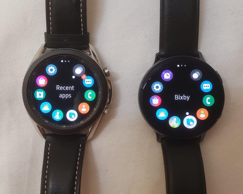 Samsung Galaxy Watch3 vs Active2 apps