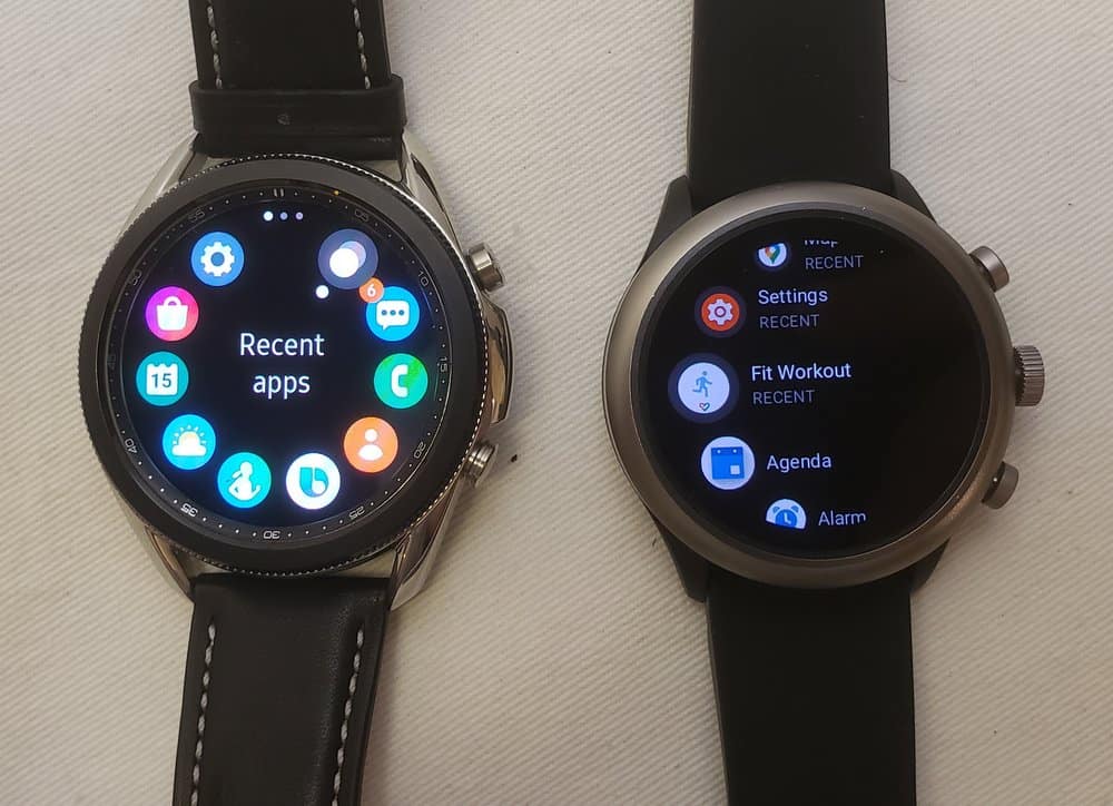 Samsung Galaxy Watch3 vs Fossil Sport Smartwatch apps
