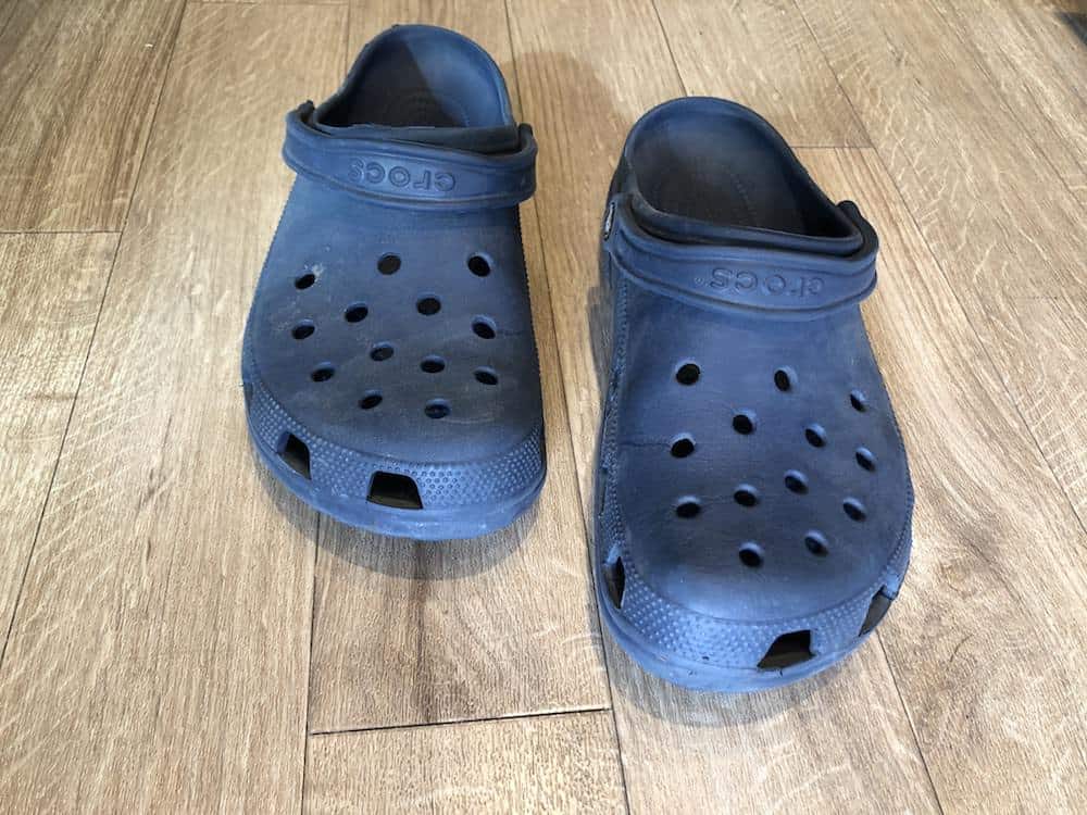 My blue pair of Crocs