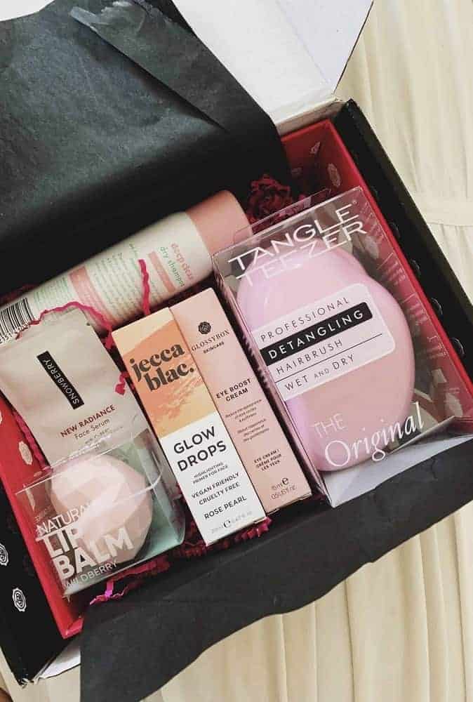 GlossyBox filled with full-sized products.
