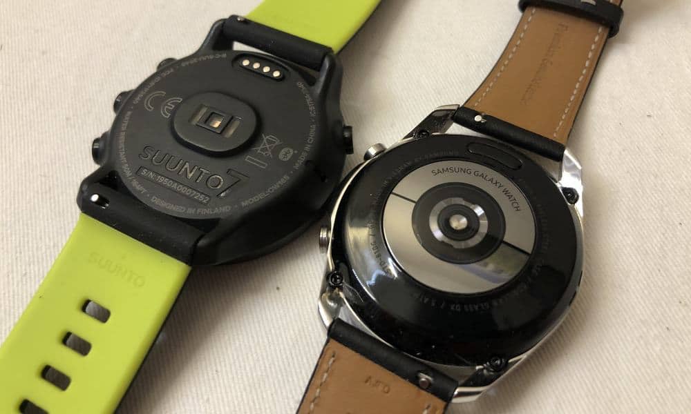 Suunto 7 vs Samsung Galaxy Watch3 heart rate sensor