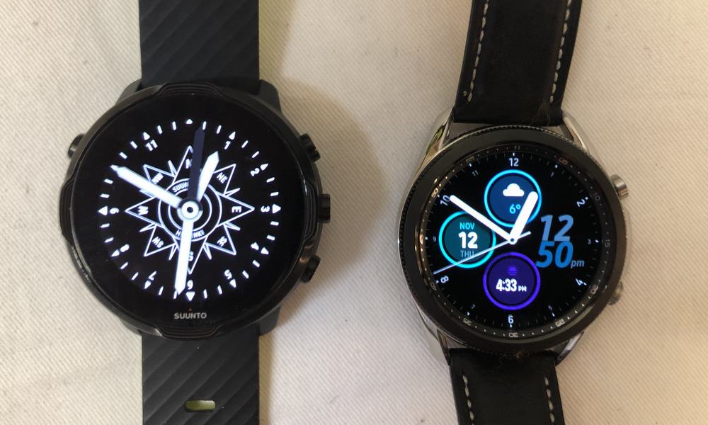 Suunto 7 vs Samsung Galaxy Watch3 watch faces