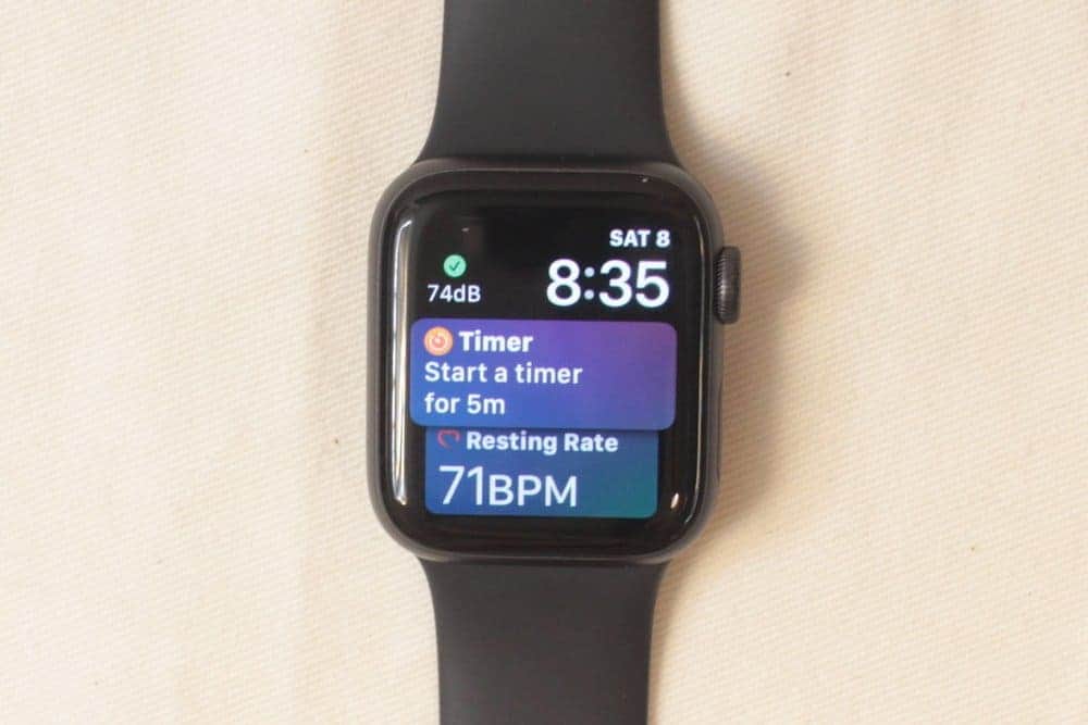 Apple Watch Series 5 timer start