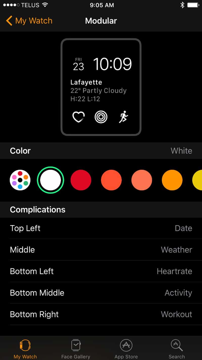 customize watch face for the Apple watch