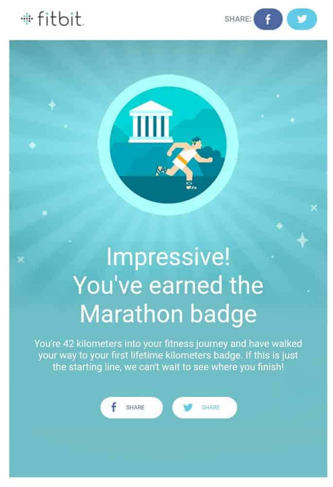 fitbit sense marathon badge