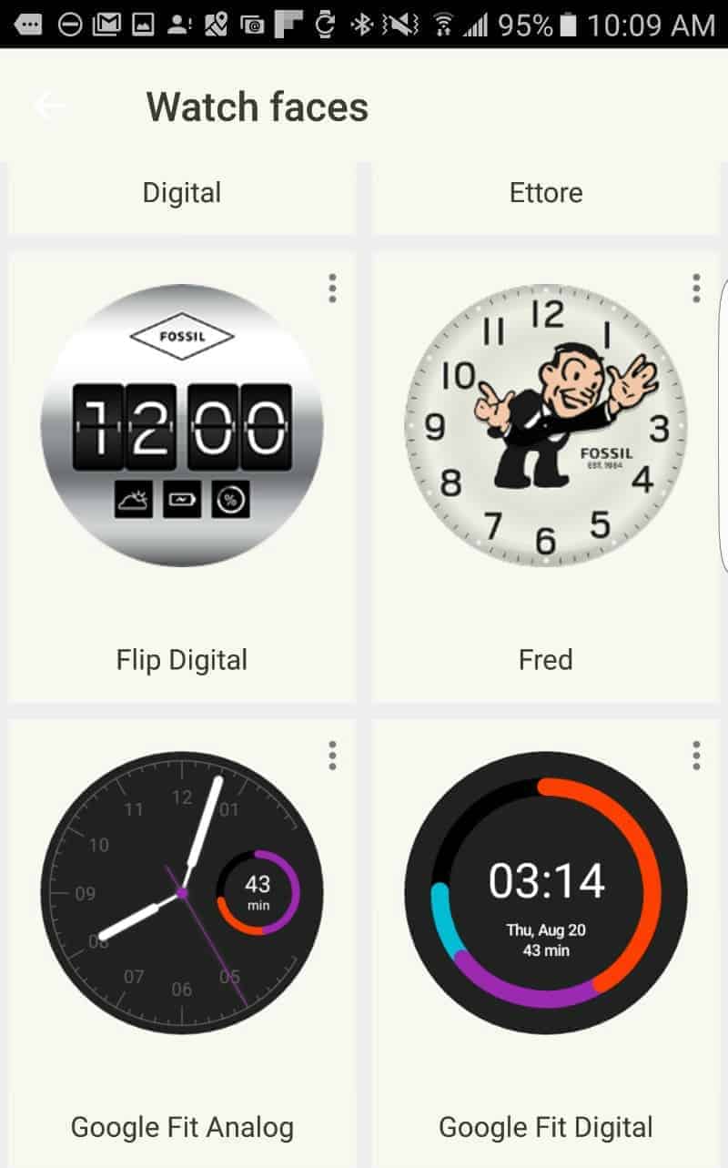 Fossil Q Founder 2.0 watch faces.