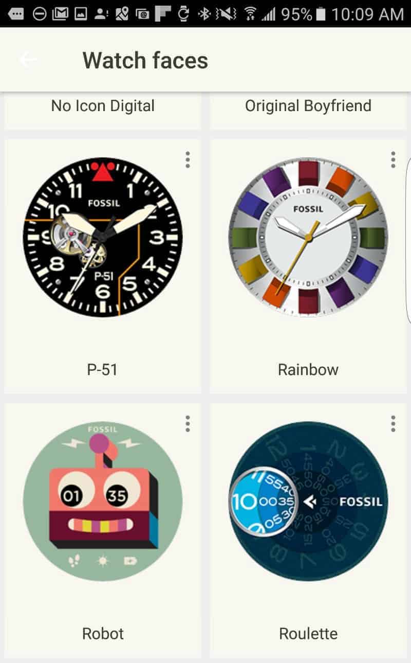 Fossil Q Founder 2.0 watch faces.