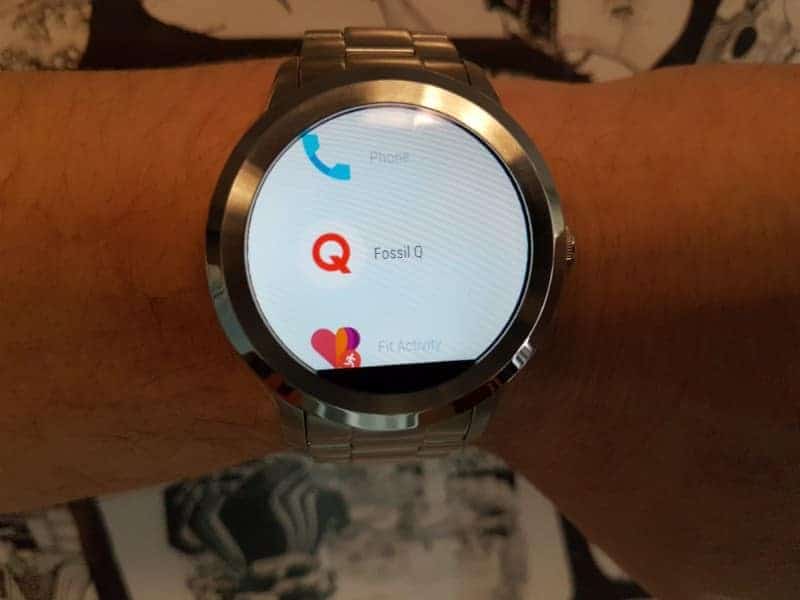 Fossil Q Founder 2 smartwatch options navigatoin