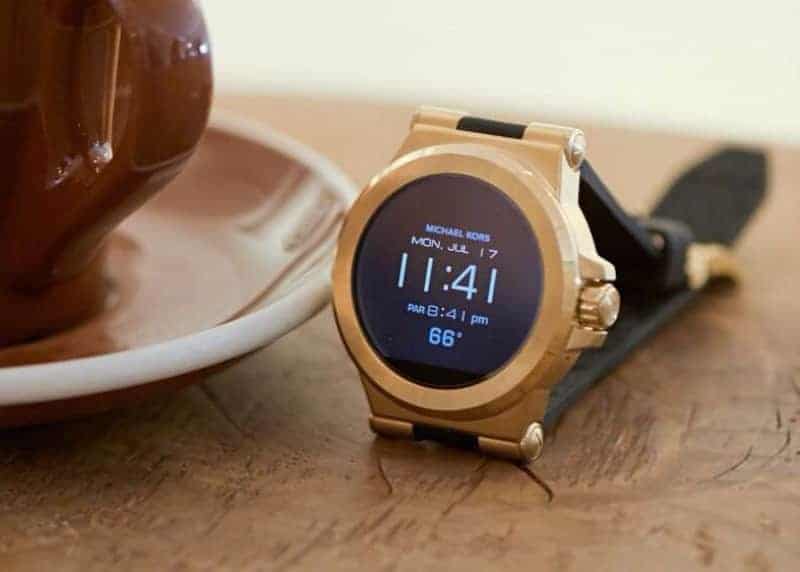 Michael Kors smartwatch on the table