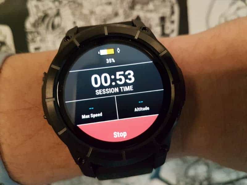 Nixon the Mission Smartwatch Session Tracking.