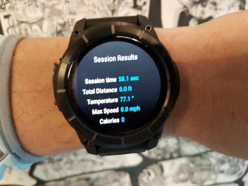 Nixon the Mission Smartwatch Session Results.