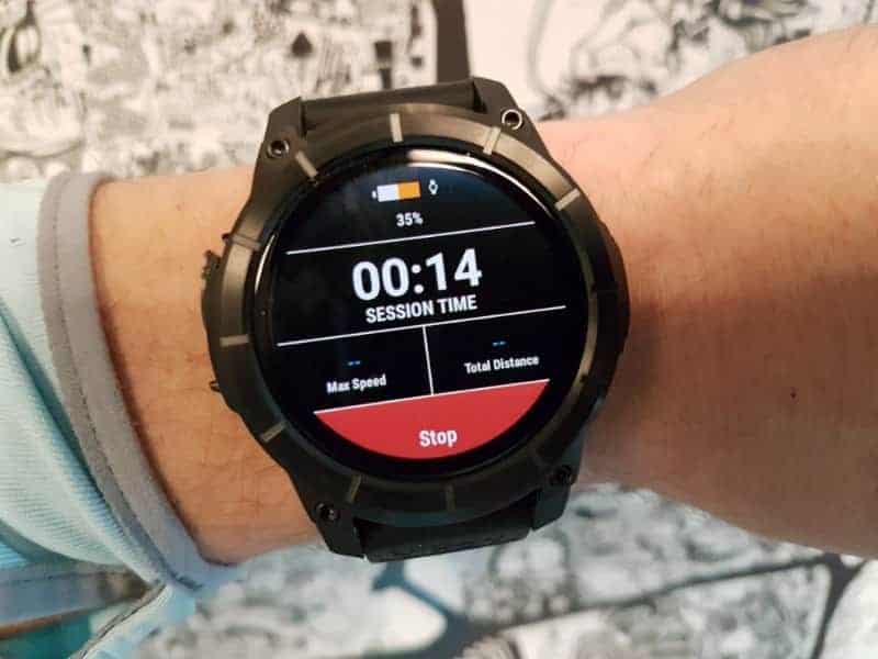 Nixon the Mission Smartwatch Session Tracking.