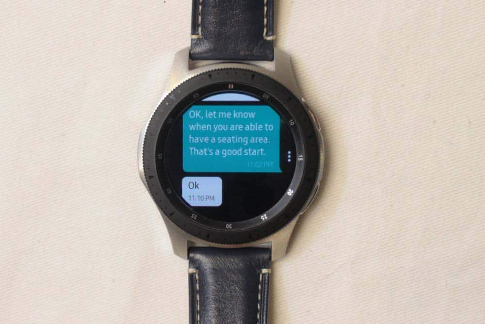 Samsung Galaxy Watch messages