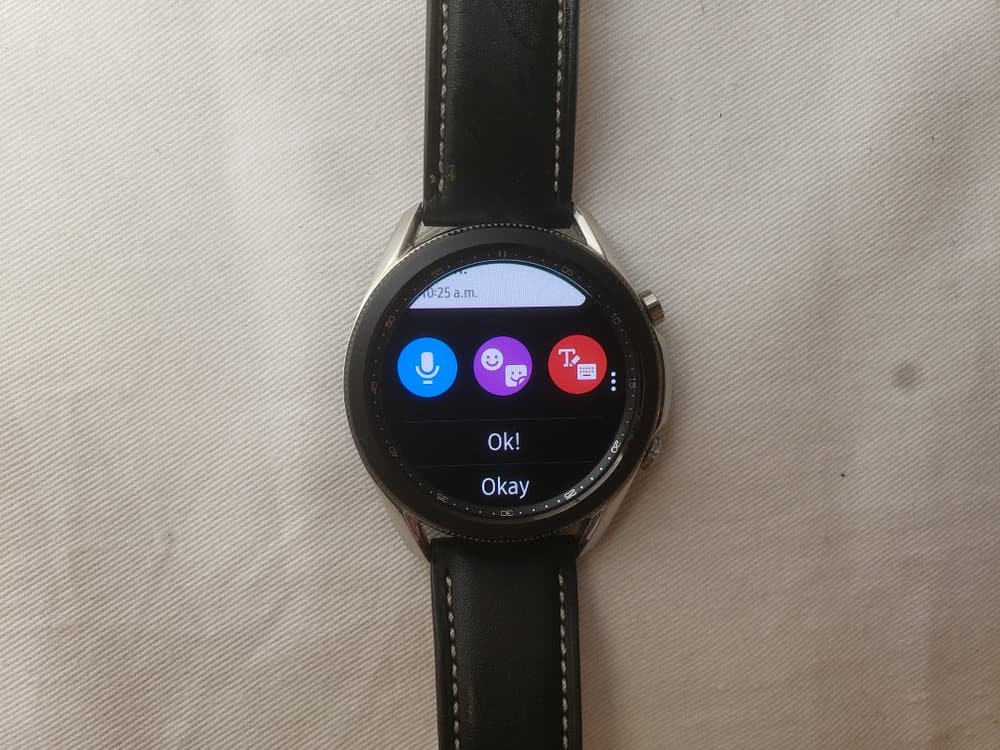 Samsung Galaxy Watch3 reply to text