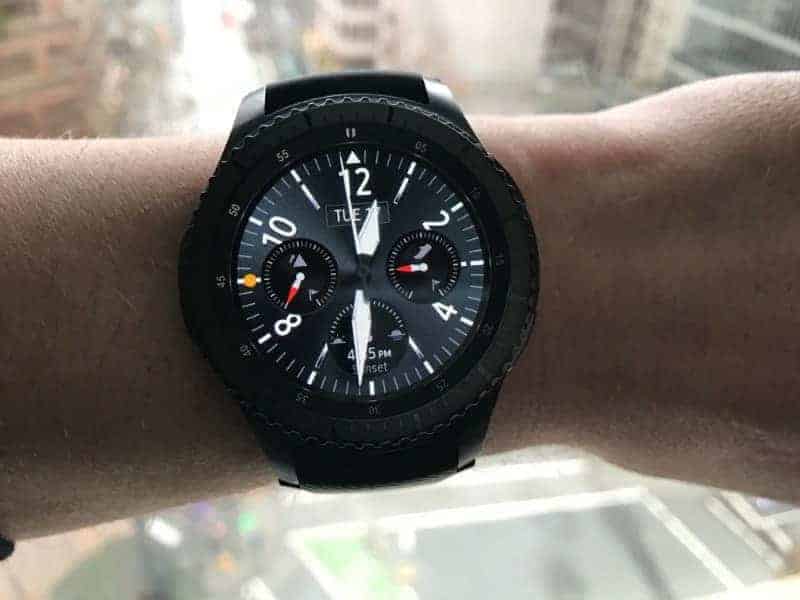 The face of Samsung Gear S3 Frontier Smartwatch.
