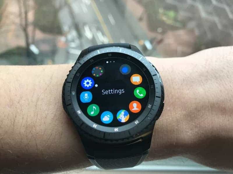 Navigation app screen on the Samsung Gear S3 Frontier Smartwatch