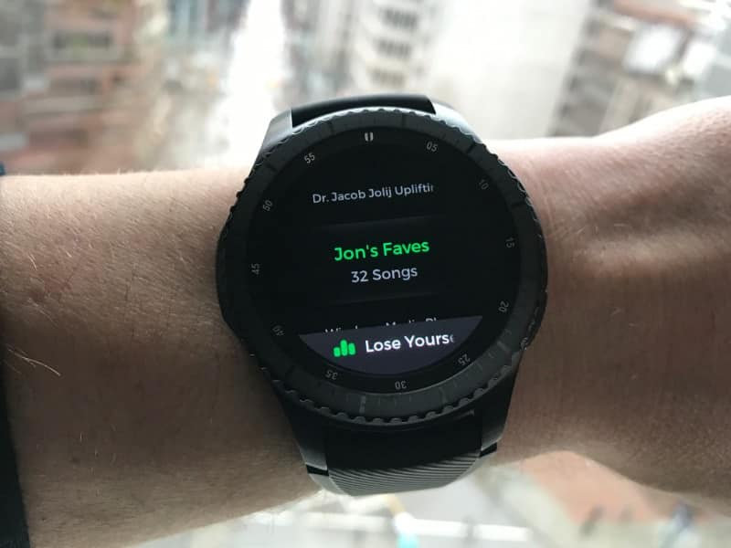 Spotify on the Samsung Gear S3 Frontier Smartwatch