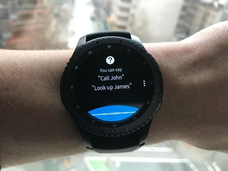 S Voice function on the Samsung Gear S3 Frontier Smartwatch