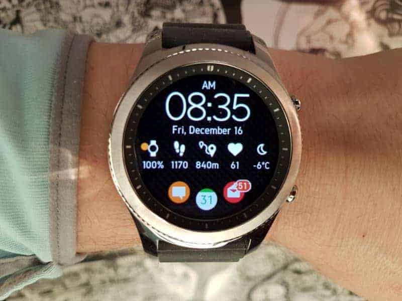 Samsung Gear S3 Smartwatch face.